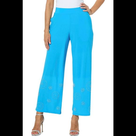 Antthony Embellished Studio Stretch Pull-On Pant Sea Blue - Regular - Picture 1 of 1